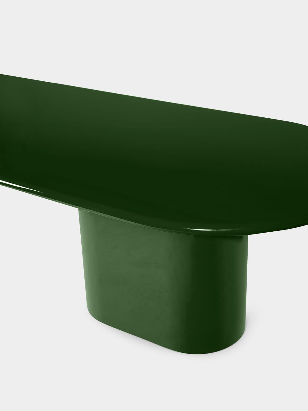 Amendoeira Dark Green Wood Dining Table
