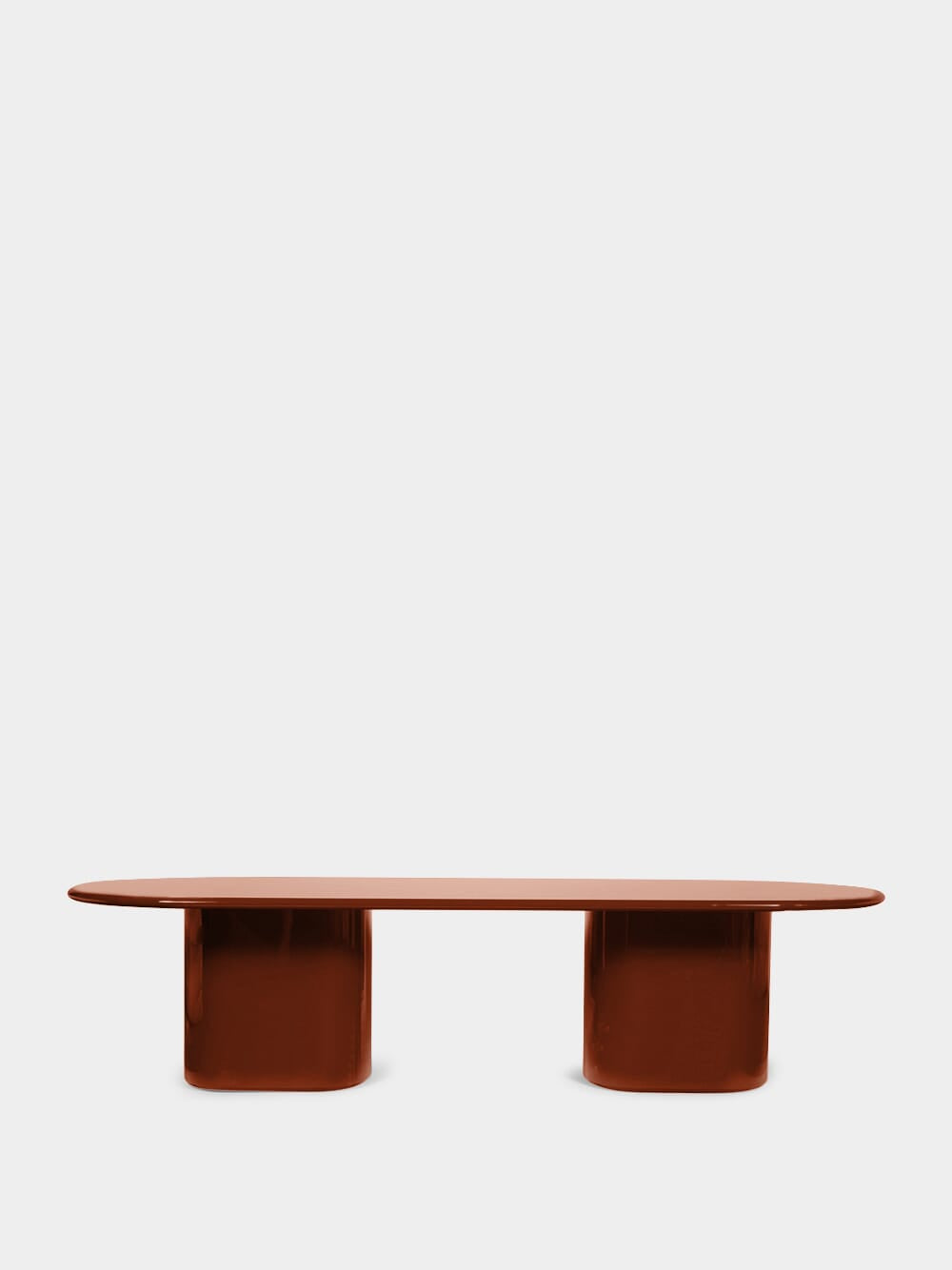 Amendoeira Dark Orange Wood Dining Table