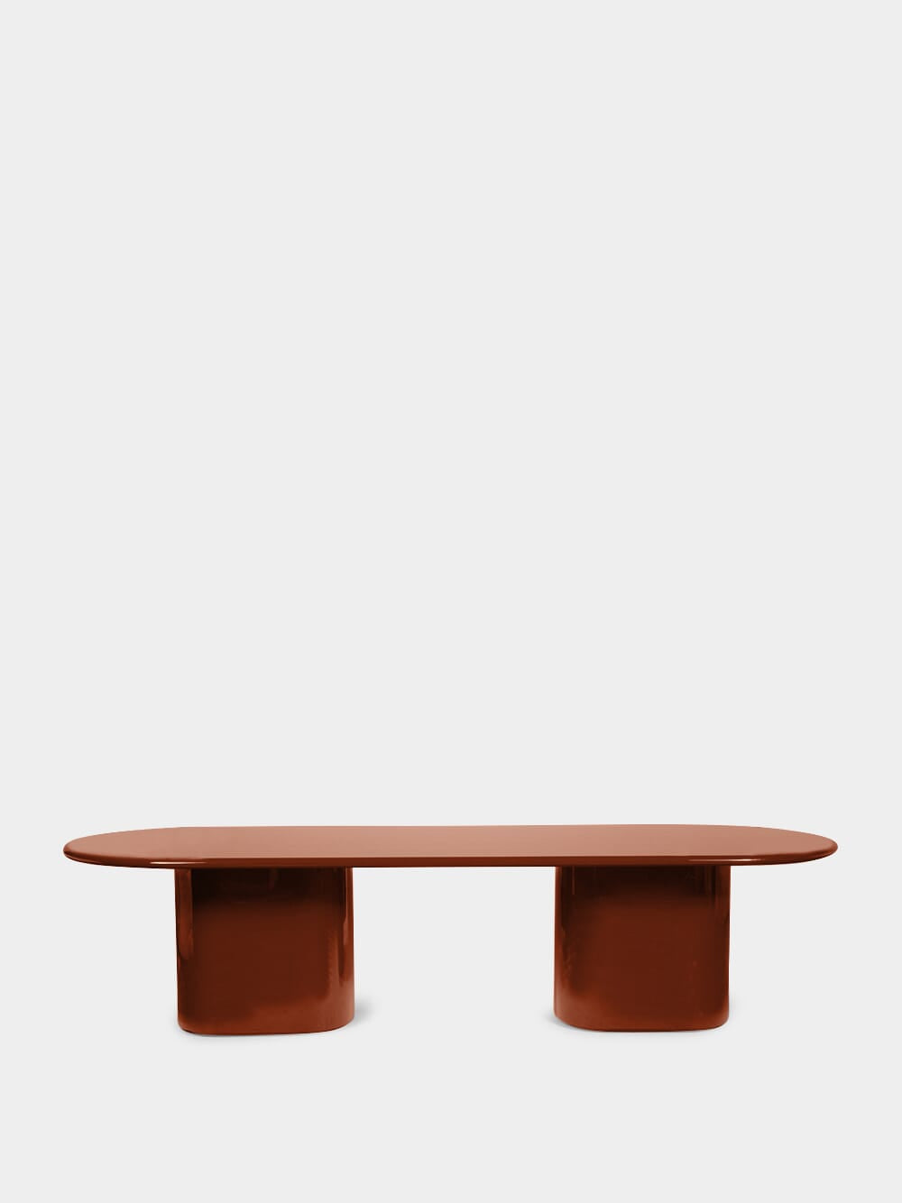 Amendoeira Dark Orange Wood Dining Table