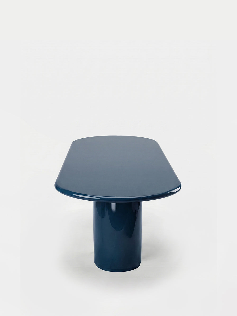 Amendoeira Petrol Blue Lacquered Wood Large Dining Table