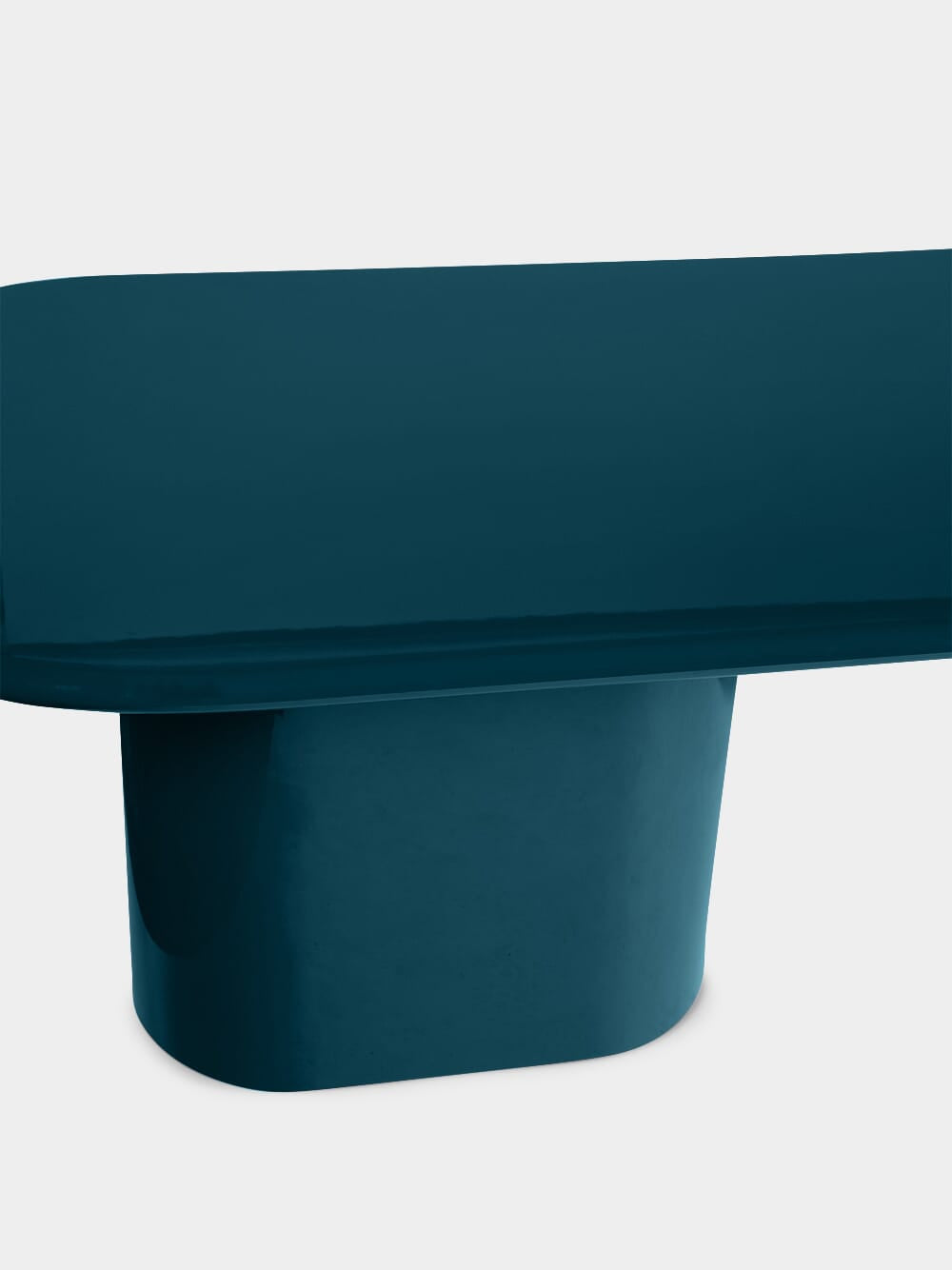 Amendoeira Petrol Blue Lacquered Wood Large Dining Table