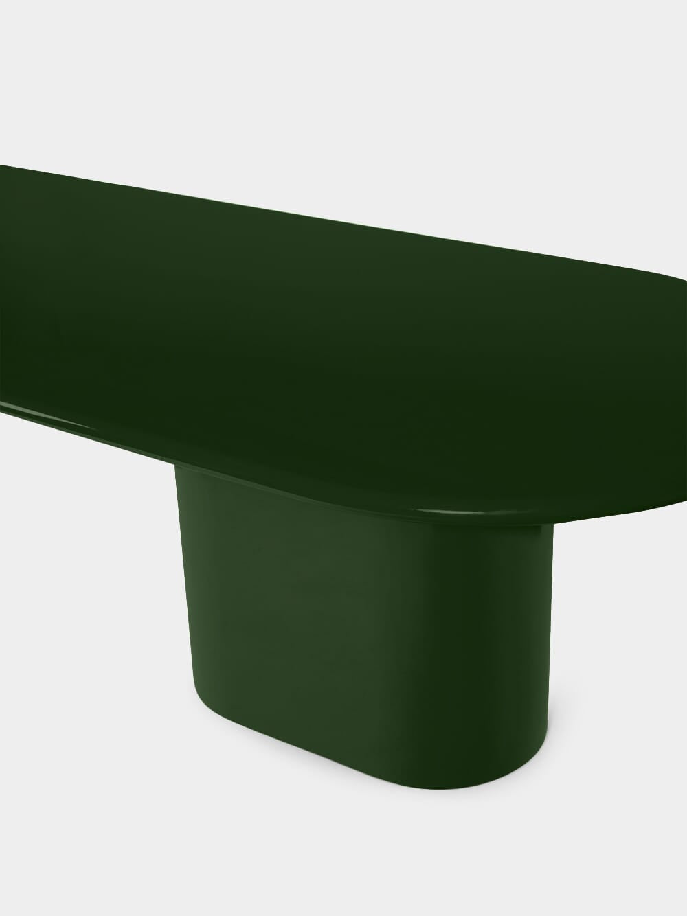 Amendoeira Green Lacquered Wood Dining Table