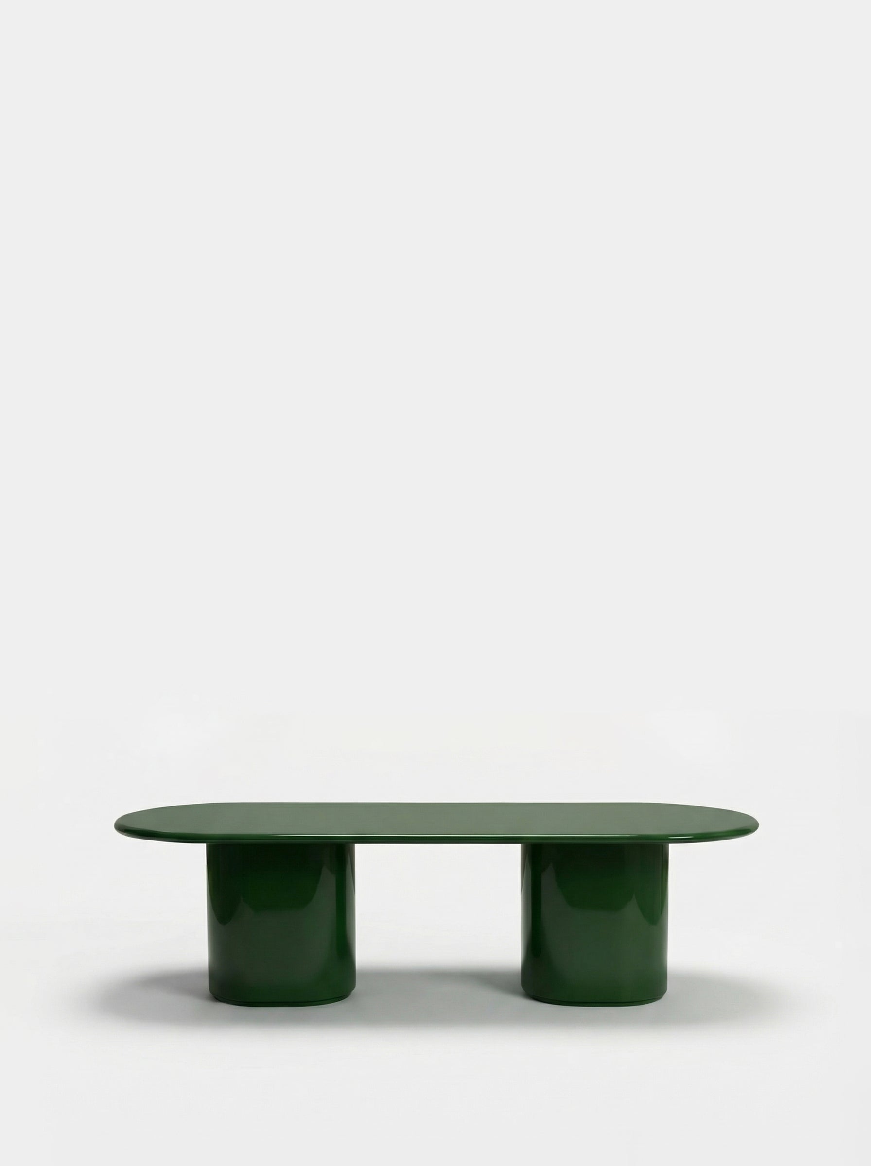 Amendoeira Green Lacquered Wood Dining Table