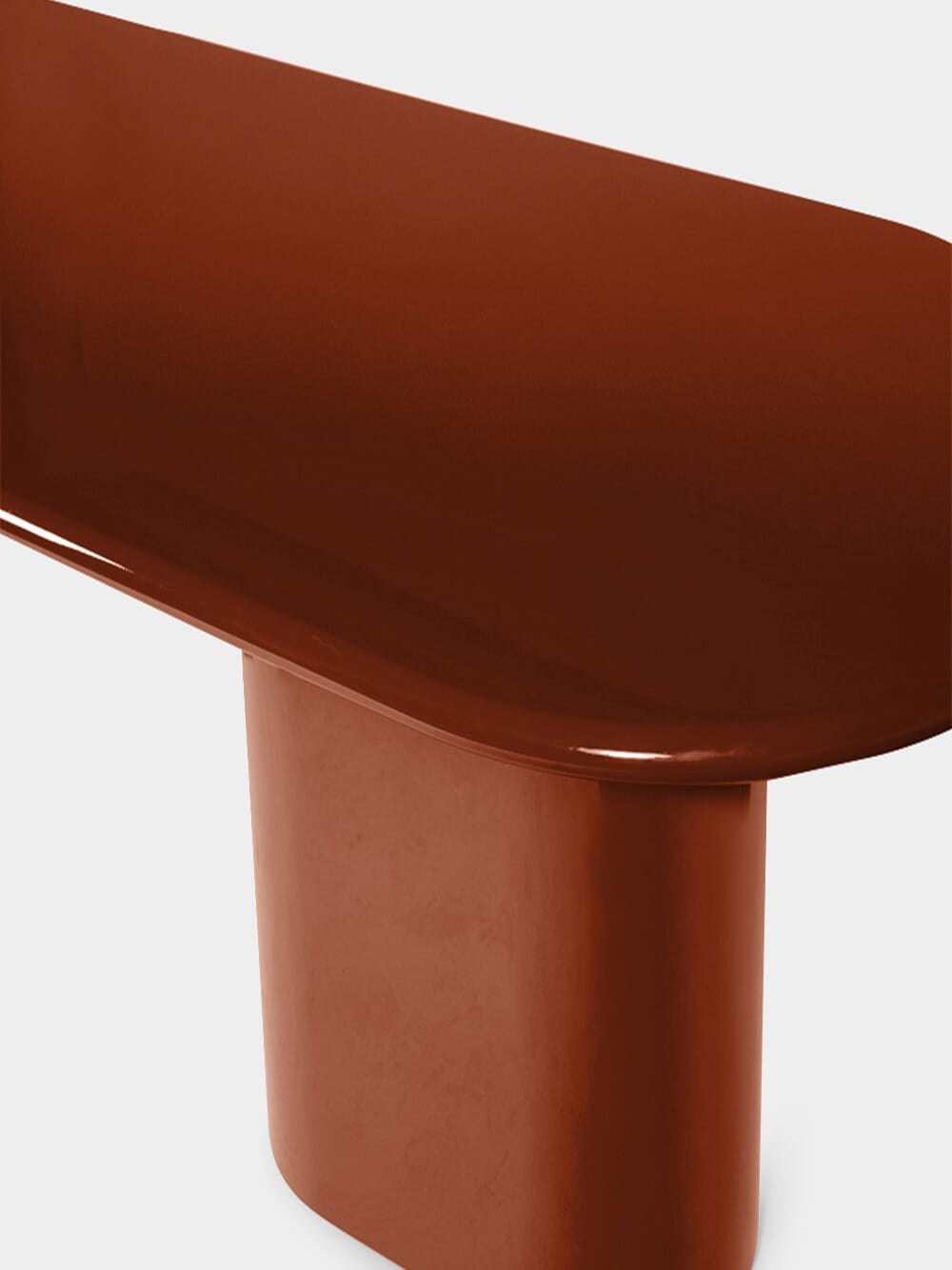 Amendoeira Brick Lacquered Wood Dining Table