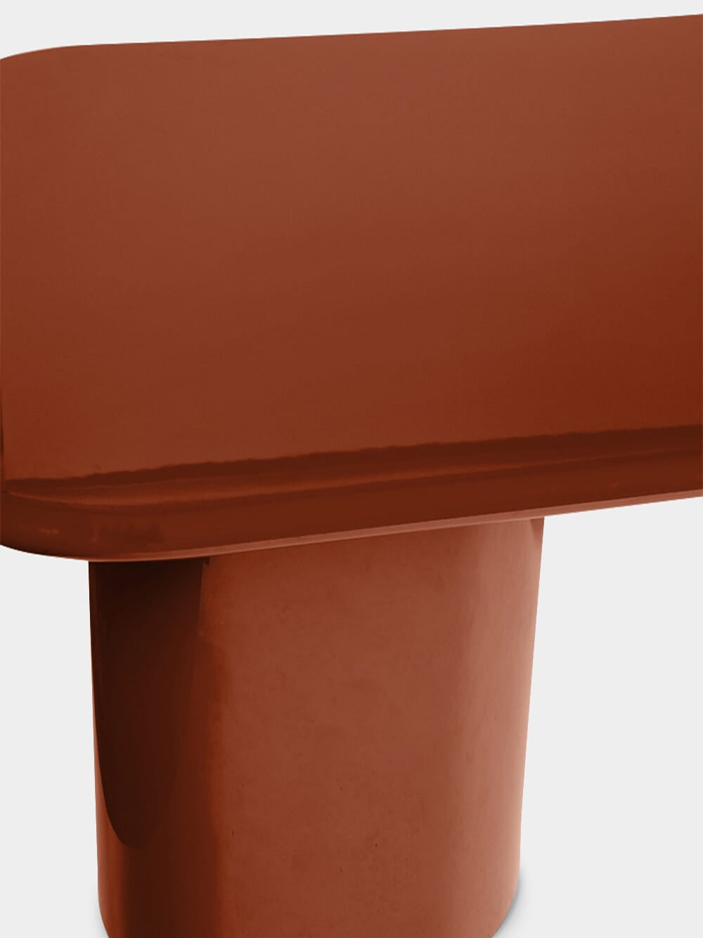 Amendoeira Brick Lacquered Wood Dining Table