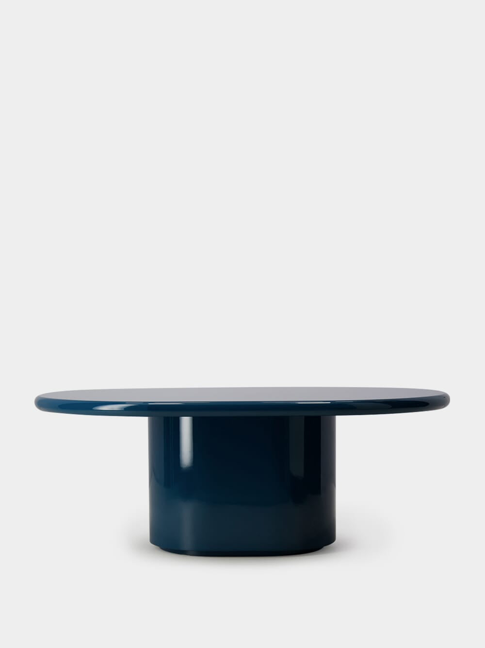 Amendoeira Petrol Blue Lacquered Wood Coffee Table