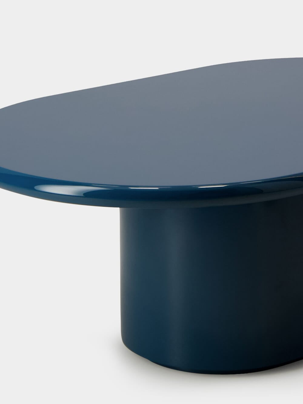Amendoeira Petrol Blue Lacquered Wood Coffee Table