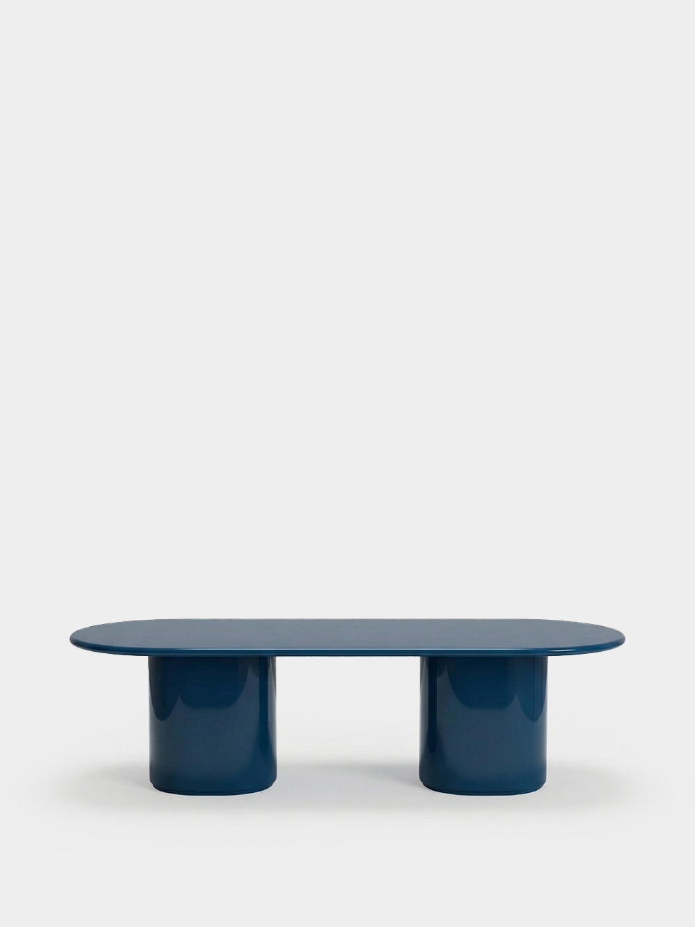 Amendoeira Petrol Blue Lacquered Wood Dining Table