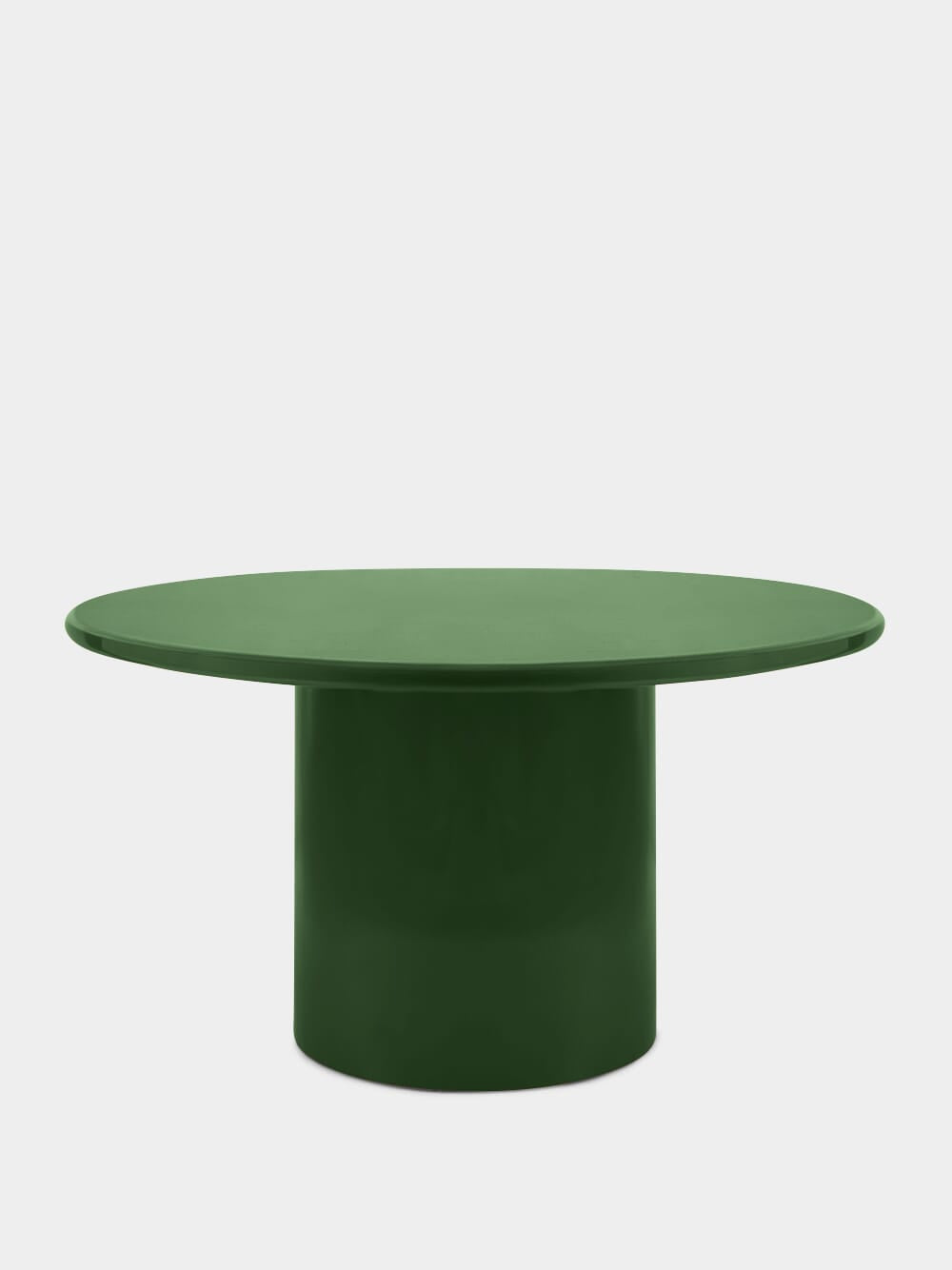 Amendoeira Dark Green Wood Round Dining Table