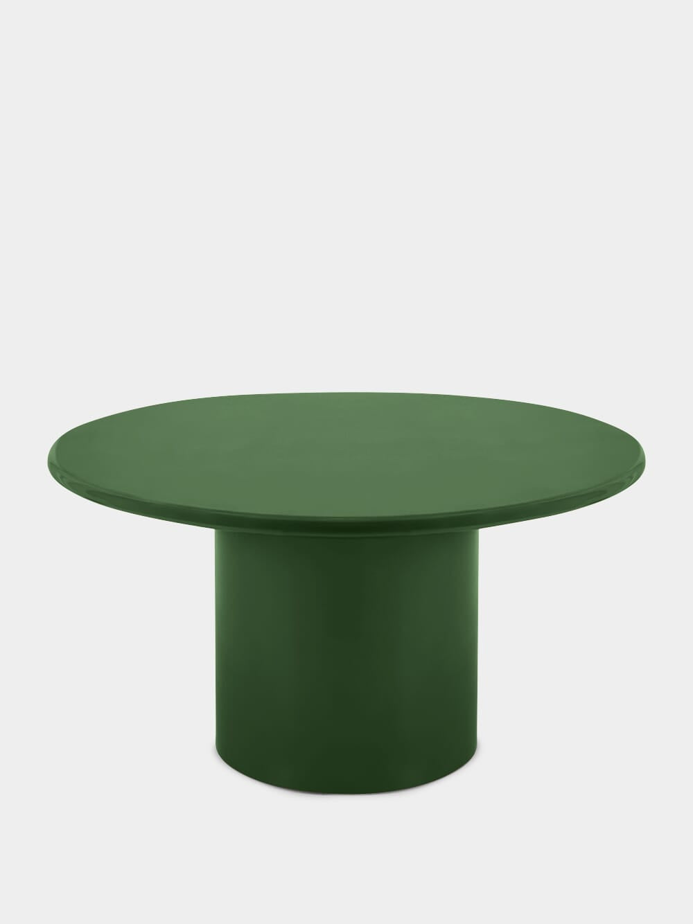 Amendoeira Dark Green Wood Round Dining Table