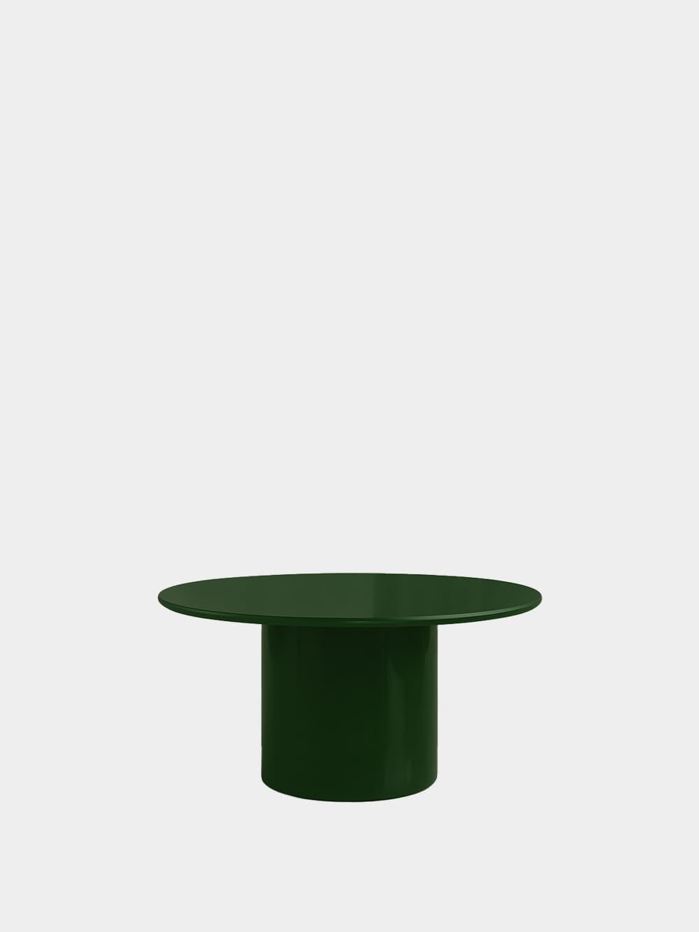 Amendoeira Green Lacquered Wood Round Dining Table
