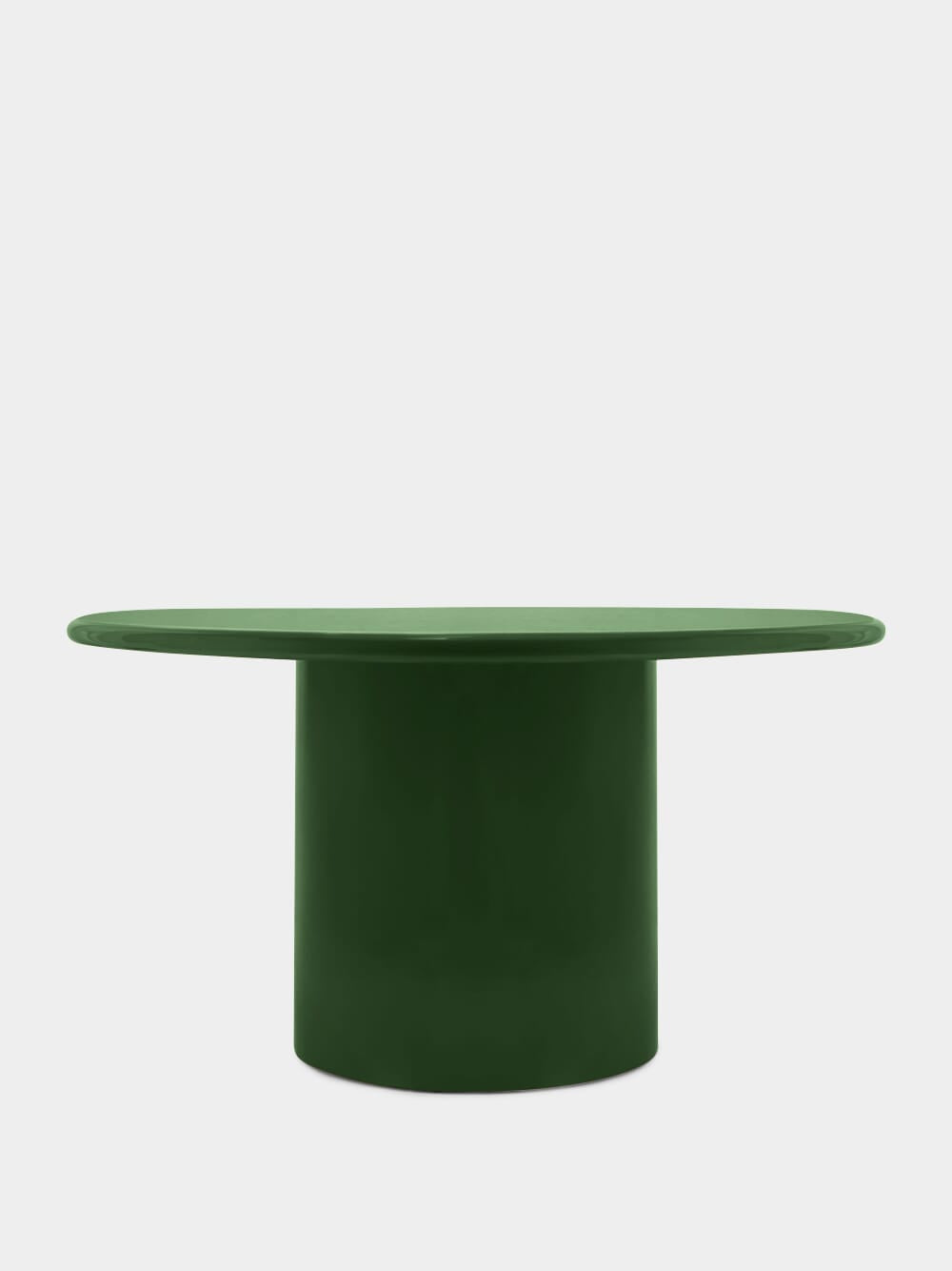 Amendoeira Dark Green Wood Round Dining Table
