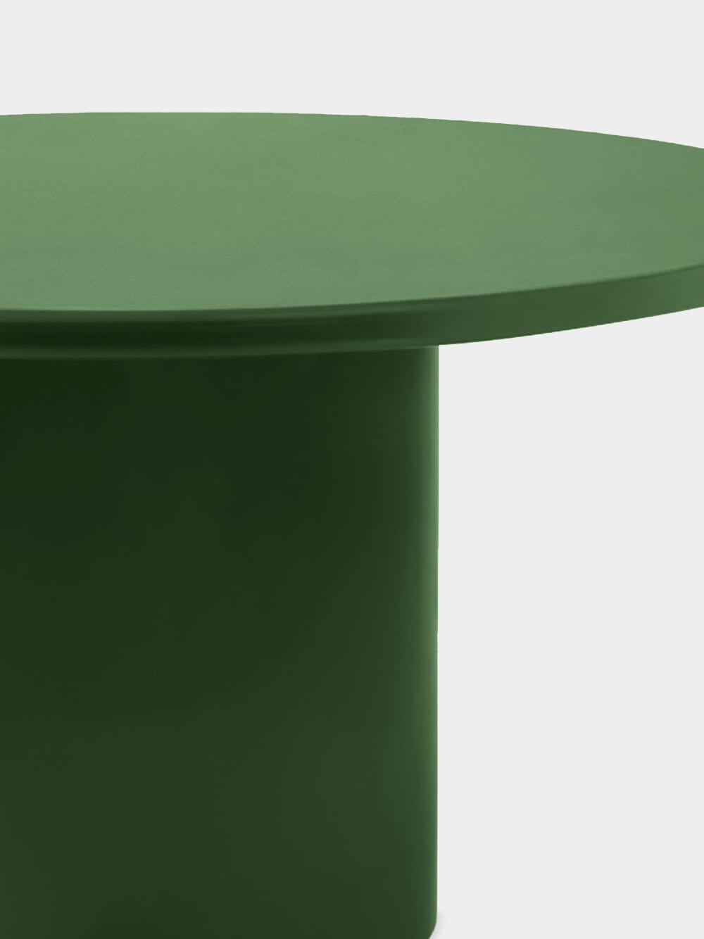 Amendoeira Dark Green Wood Round Dining Table