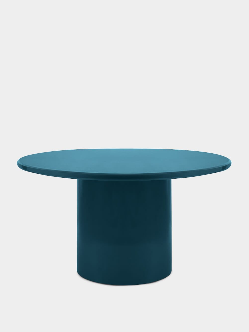 Amendoeira Petrol Blue Wood Round Dining Table
