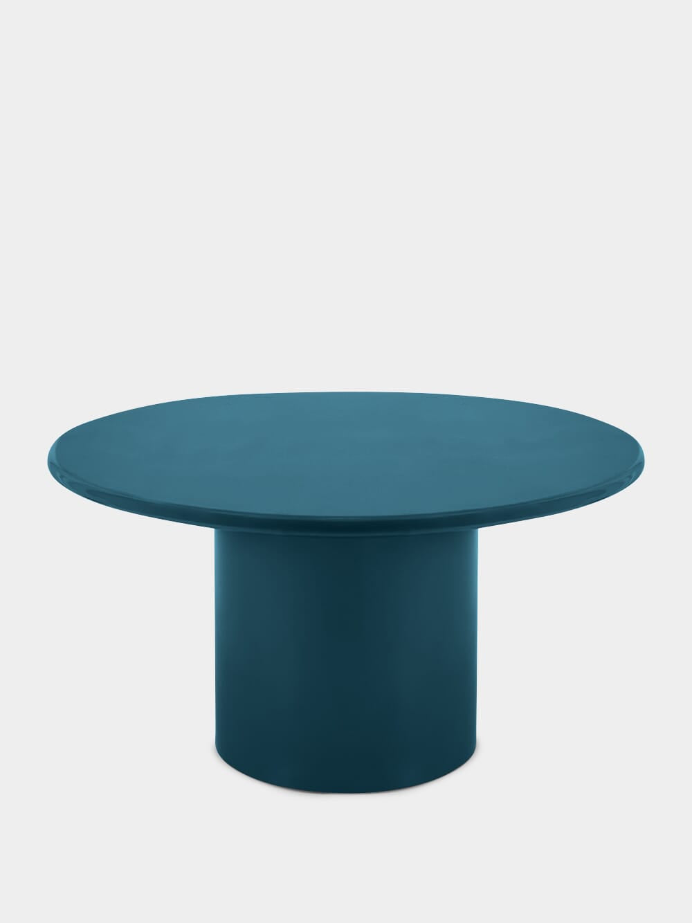Amendoeira Petrol Blue Wood Round Dining Table