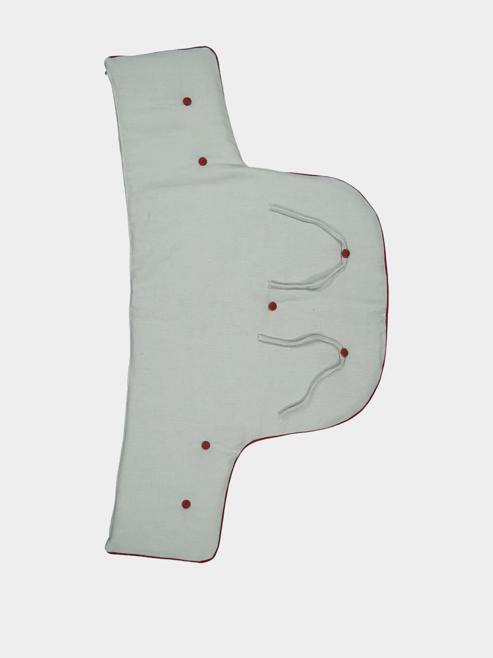Furnas Light Blue and Bordeaux Linen Seating Cushion