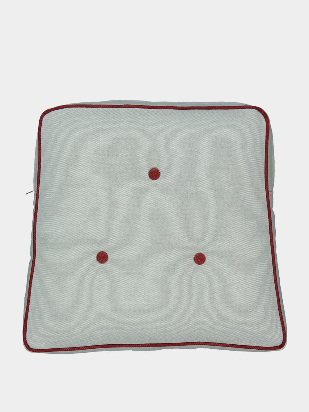 Furnas Light Blue and Bordeaux Linen Seating Cushion