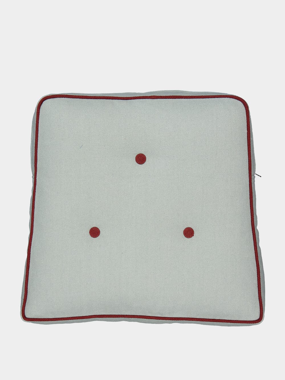 Furnas Light Blue and Bordeaux Linen Seating Cushion