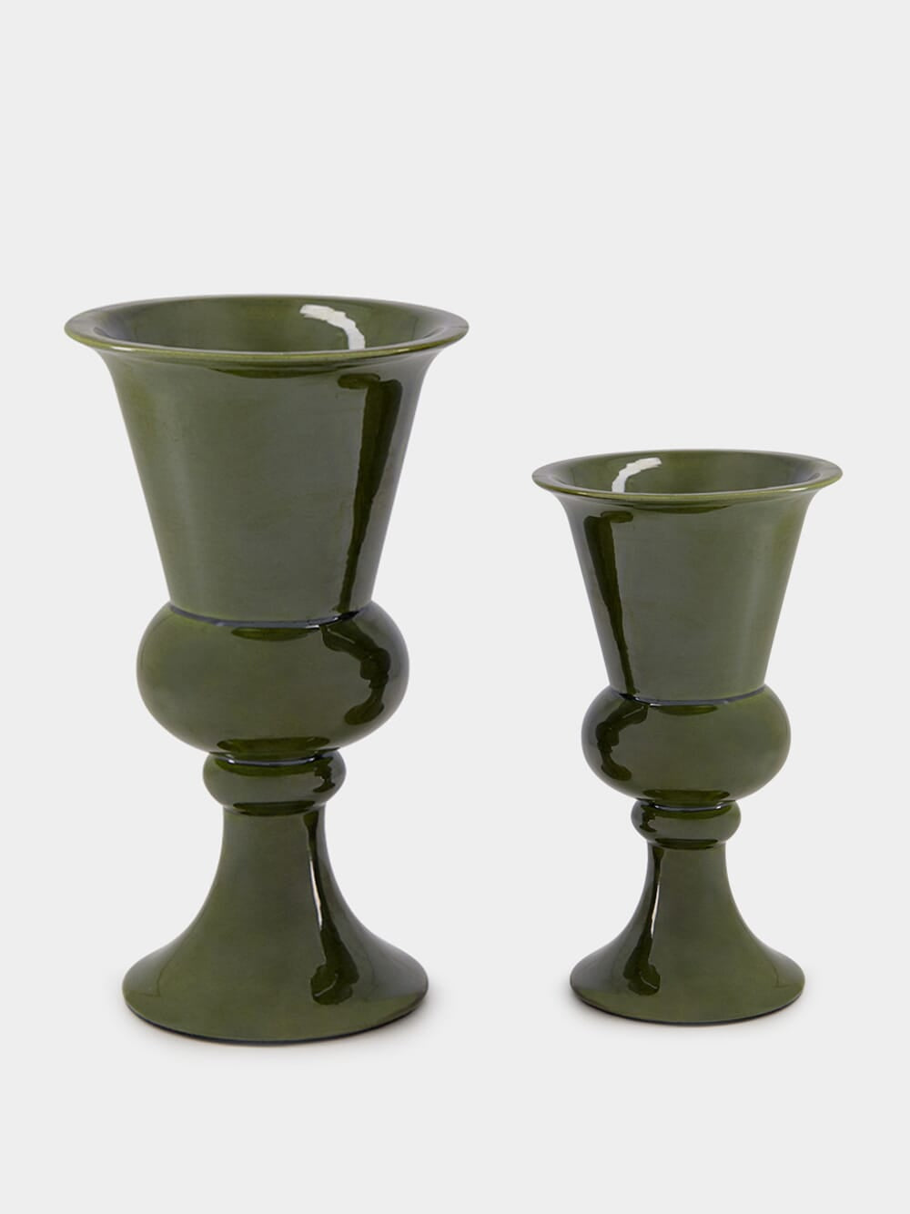 Florbela Green Ceramic Small Vase