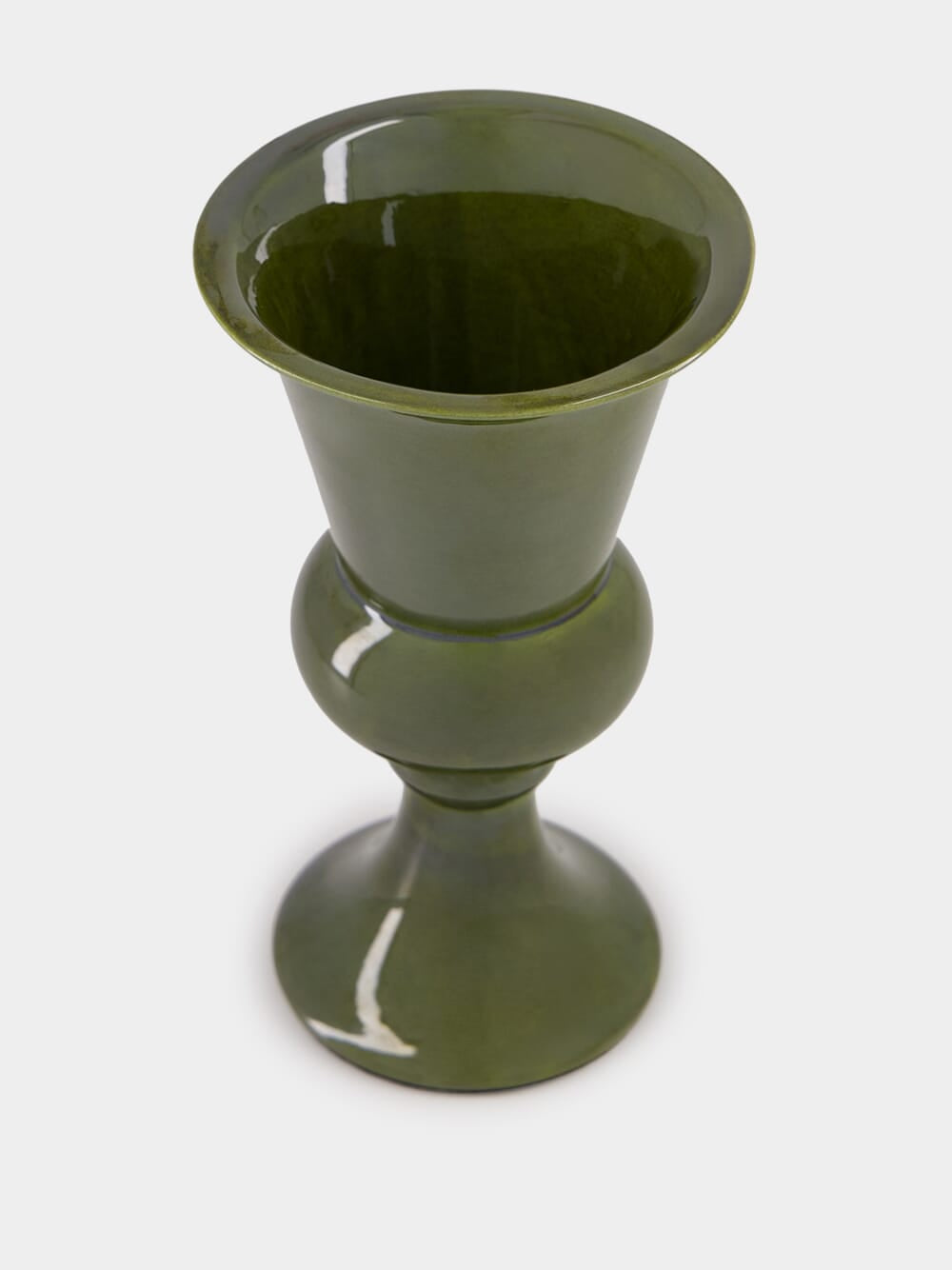 Florbela Green Ceramic Small Vase