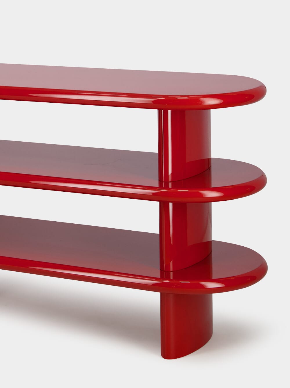 Amendoeira Sideboard Red Lacquered Wood