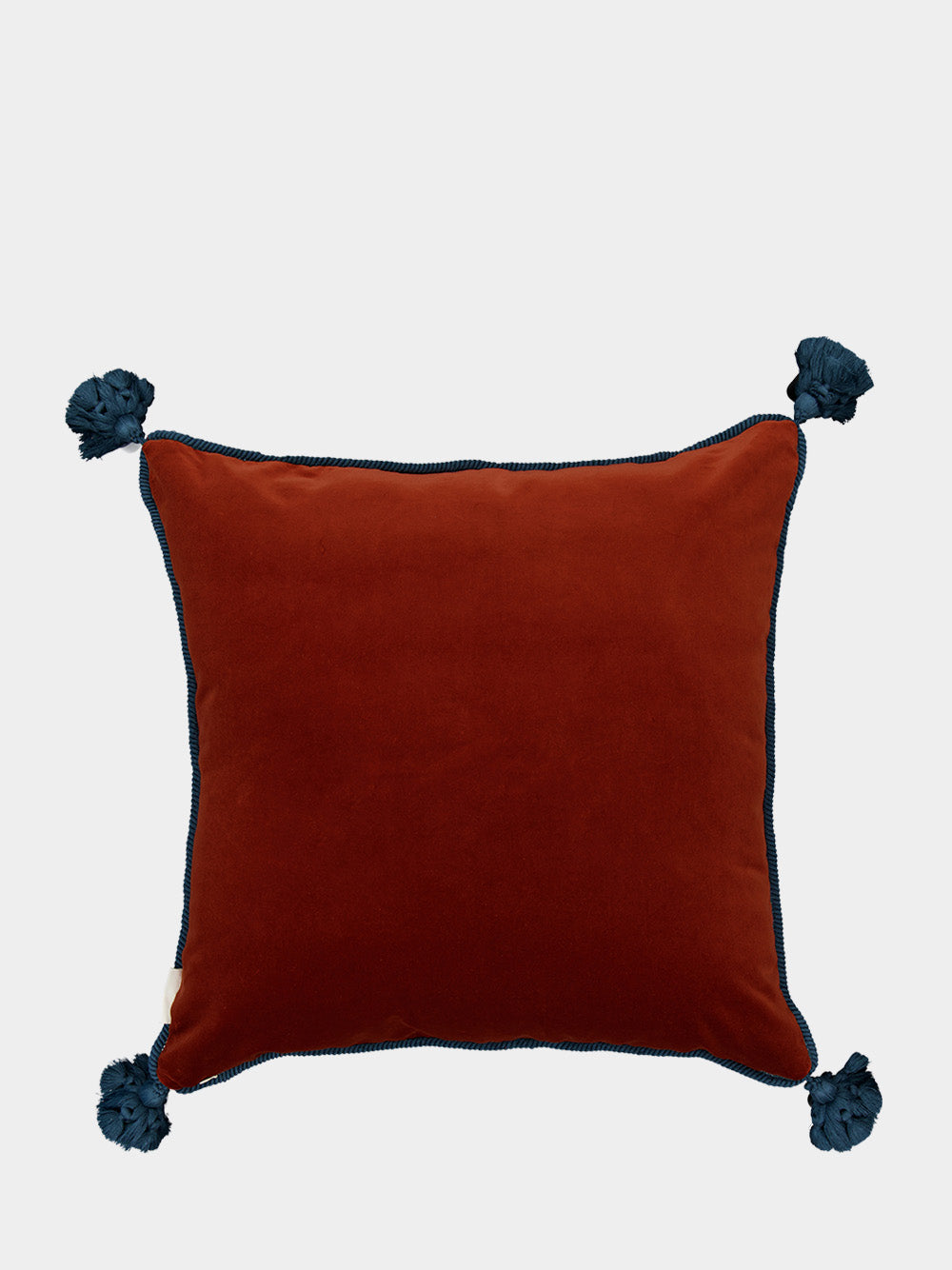 Teles Brick Velvet and Chenille Embroidered Cushion