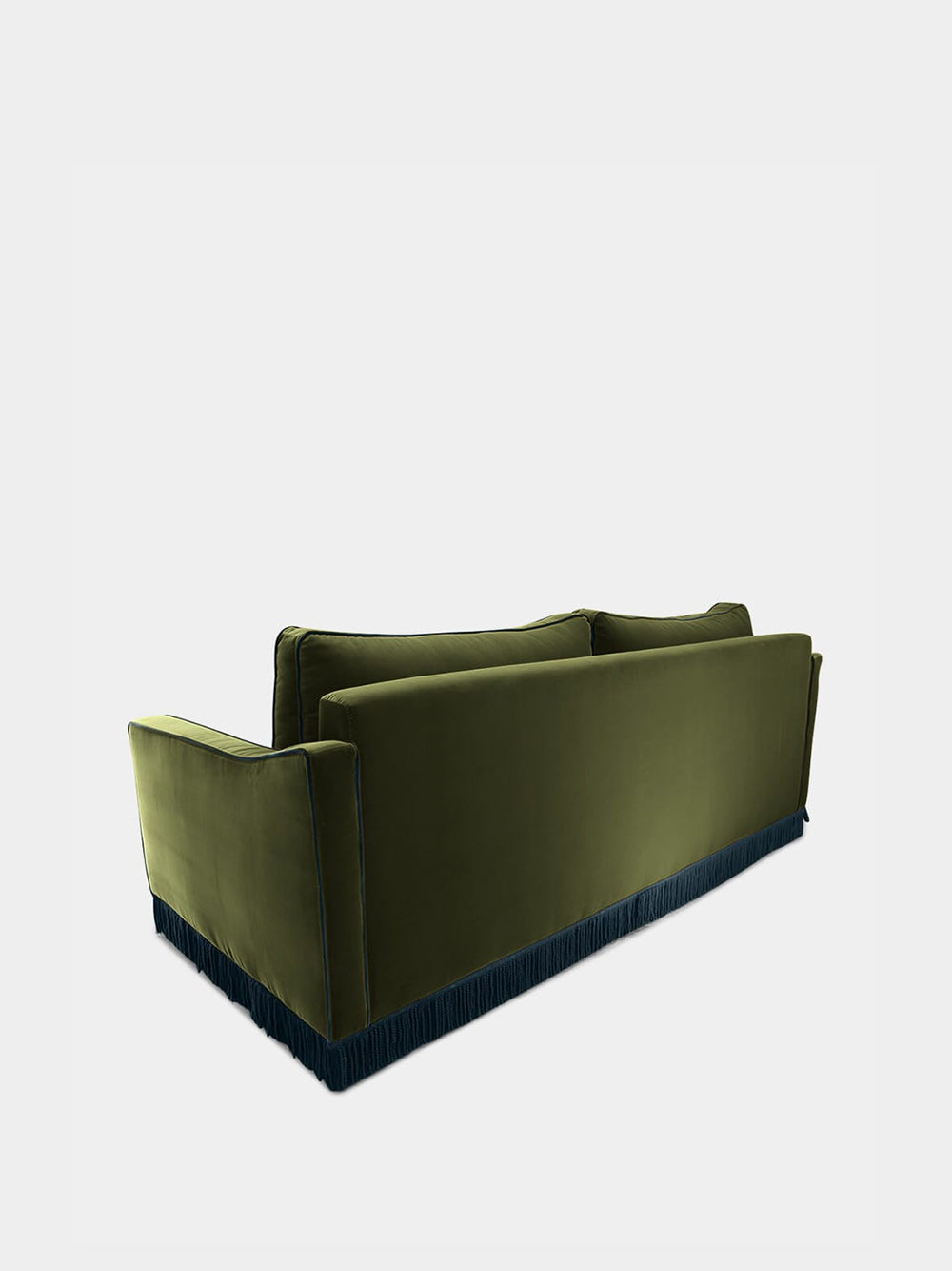 Afonso Green and Blue Velvet Sofa