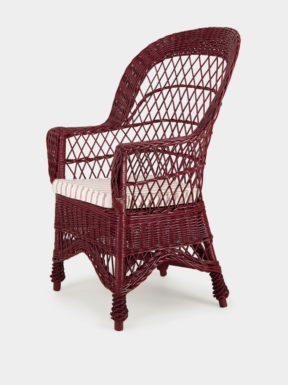 Handmade Furnas Bordeaux Wicker Armchair