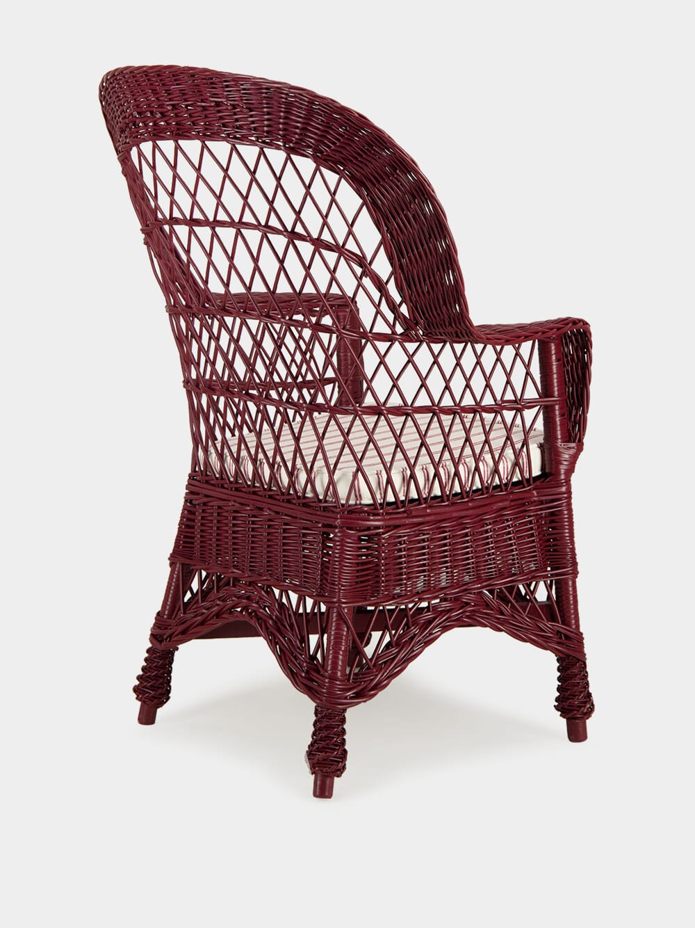 Handmade Furnas Bordeaux Wicker Armchair