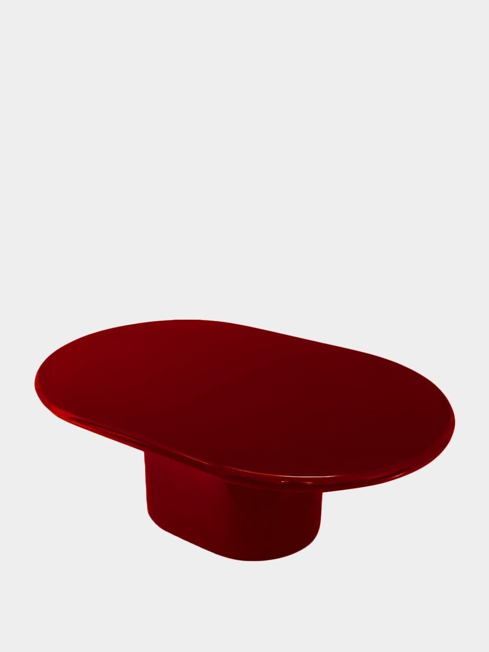Amendoeira Red Lacquered Wood Coffee Table