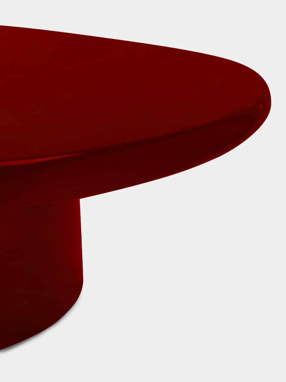 Amendoeira Red Lacquered Wood Coffee Table