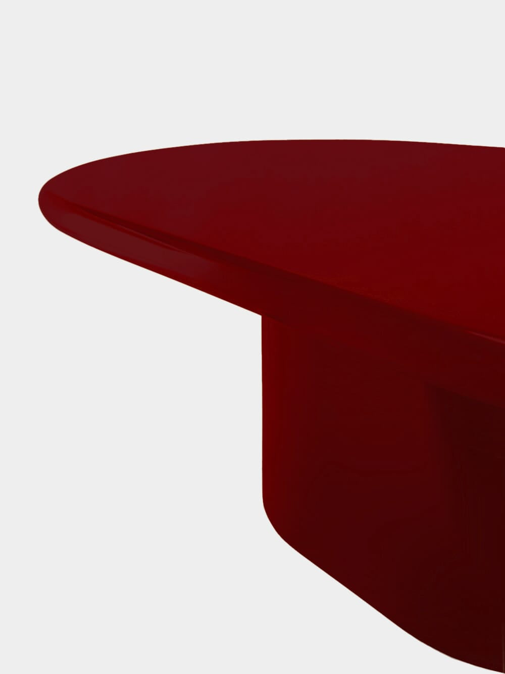 Amendoeira Red Lacquered Wood Coffee Table