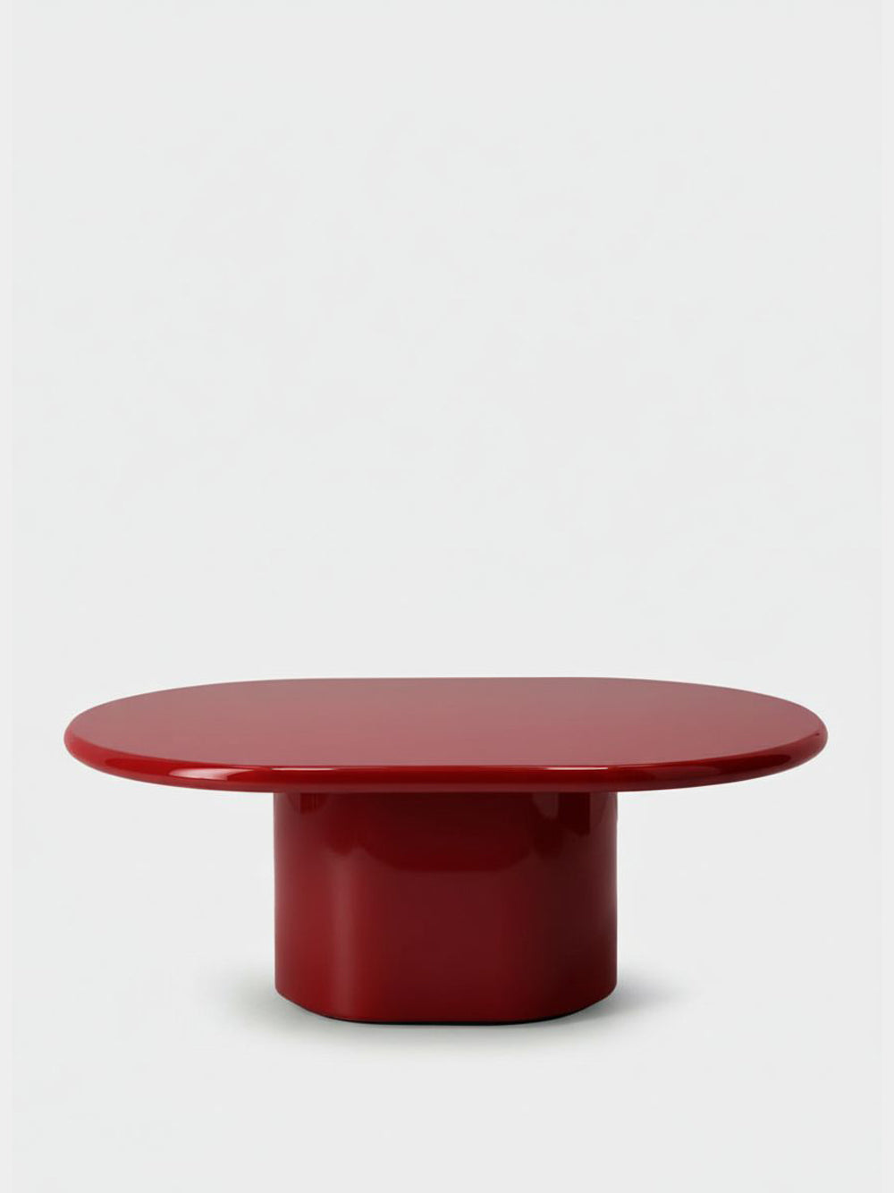 Amendoeira Red Lacquered Wood Coffee Table