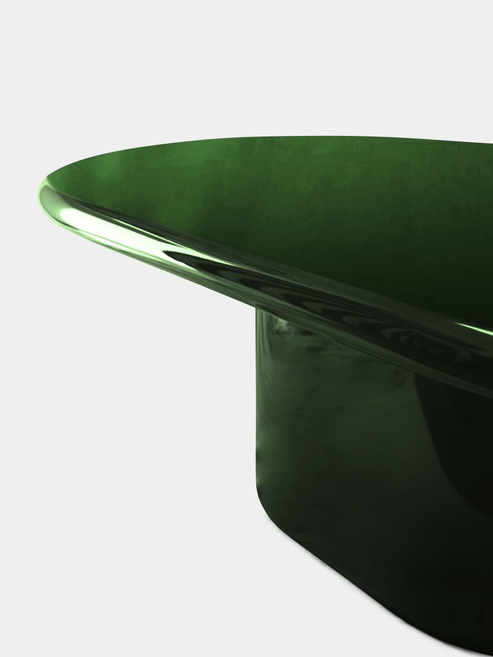 Amendoeira Green Lacquered Wood Coffee Table