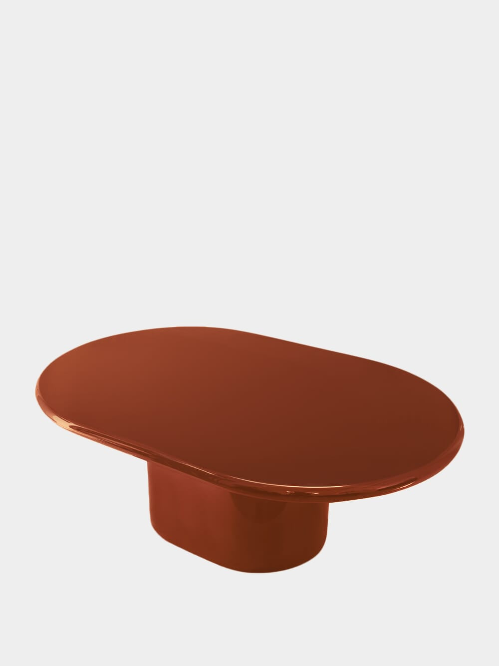 Amendoeira Red Lacquered Wood Coffee Table