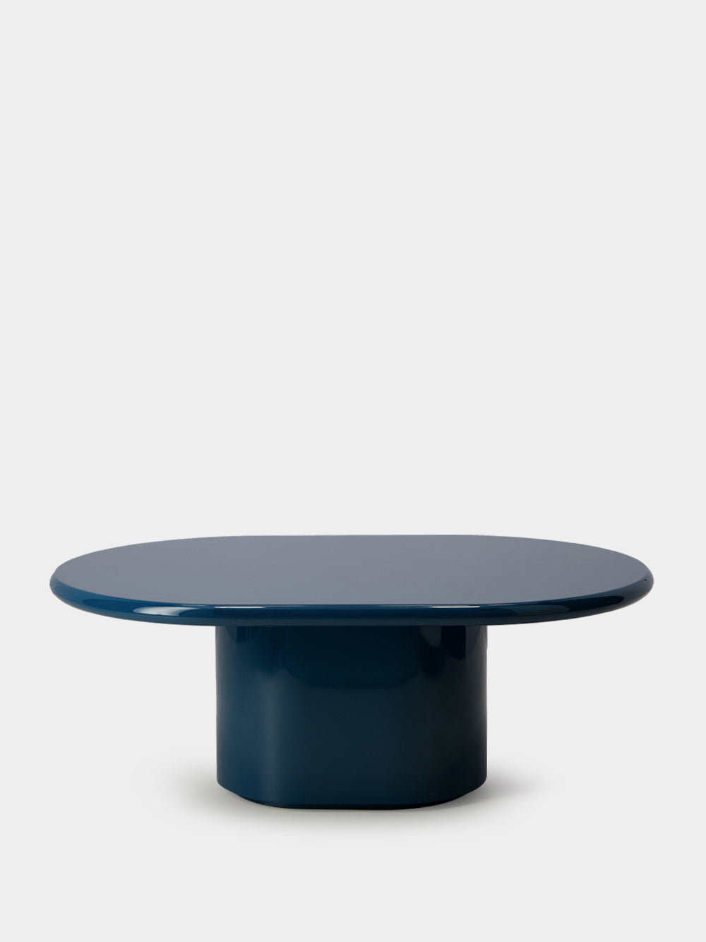 Amendoeira Petrol Blue Lacquered Wood Coffee Table