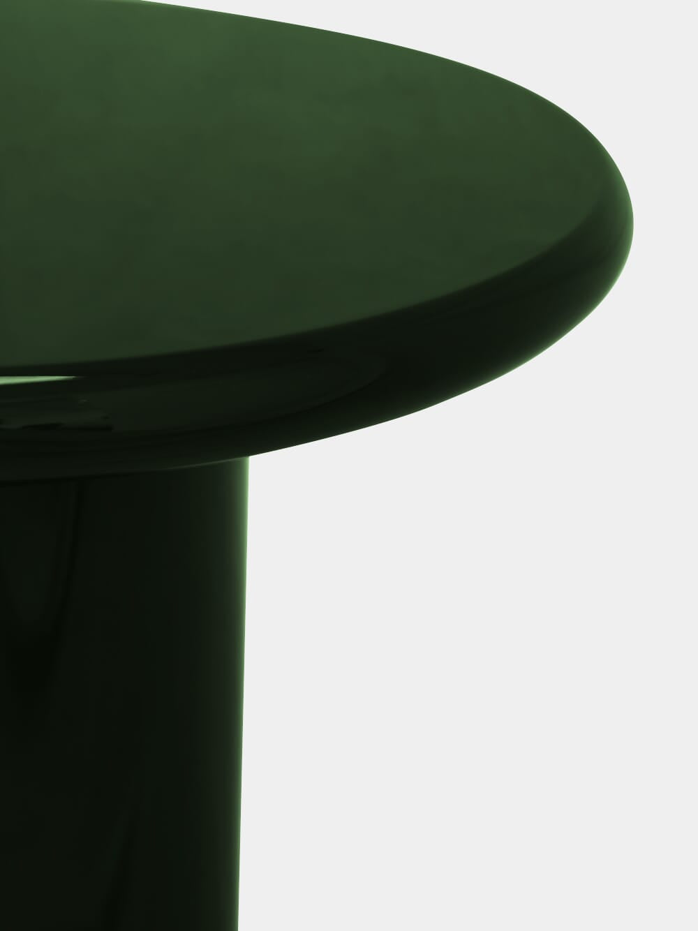 Amendoeira Green Lacquered Wood Side Table