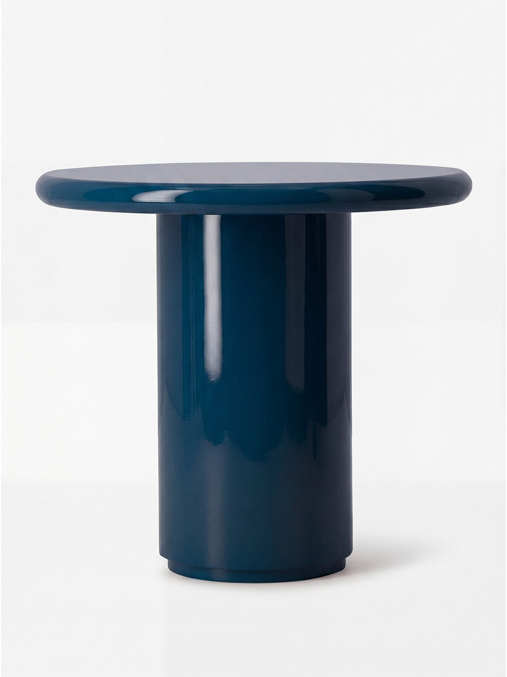 Amendoeira Petrol Blue Lacquered Wood Side Table