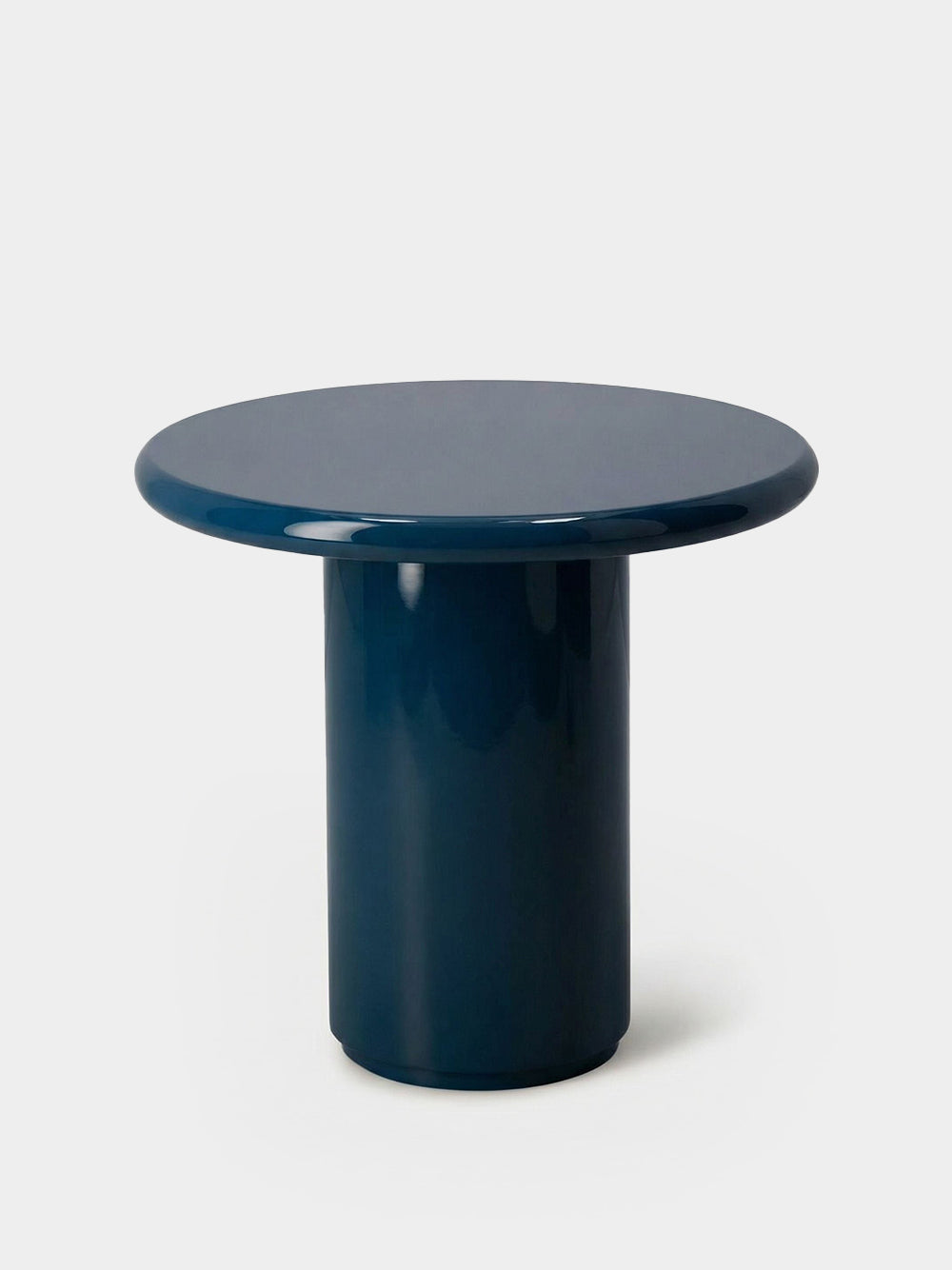 Amendoeira Petrol Blue Lacquered Wood Side Table