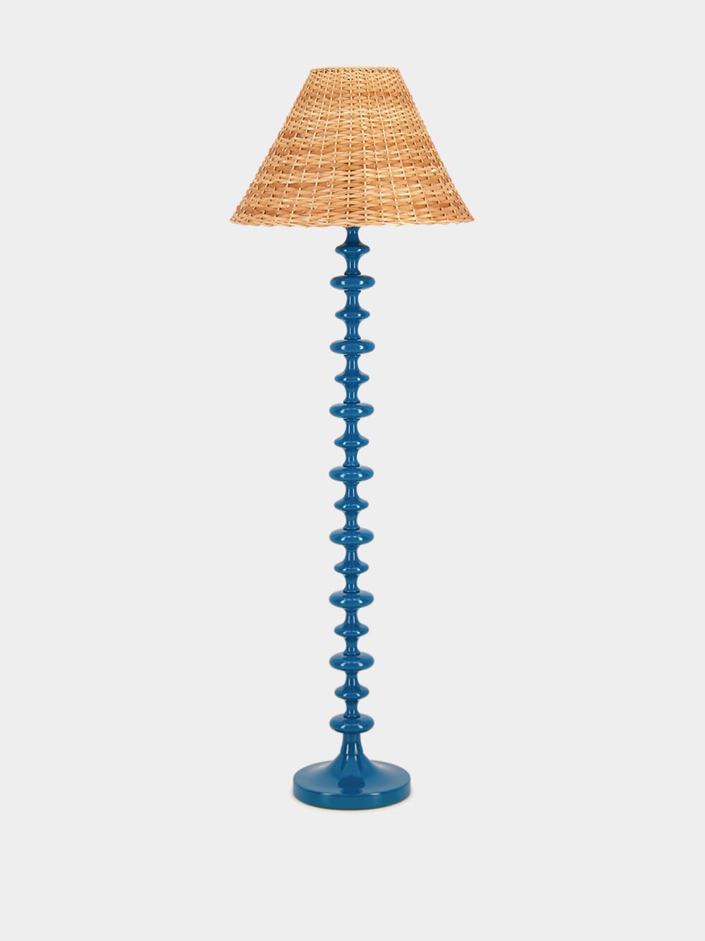 Freixo Blue Wood Floor Lamp Base