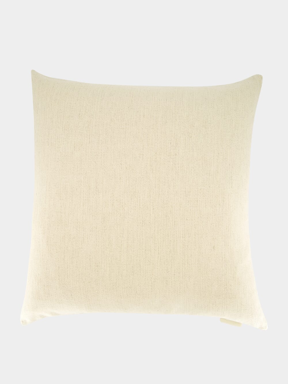 Handmade Florea Natural Linen and Dark Green Embroidered Cushion