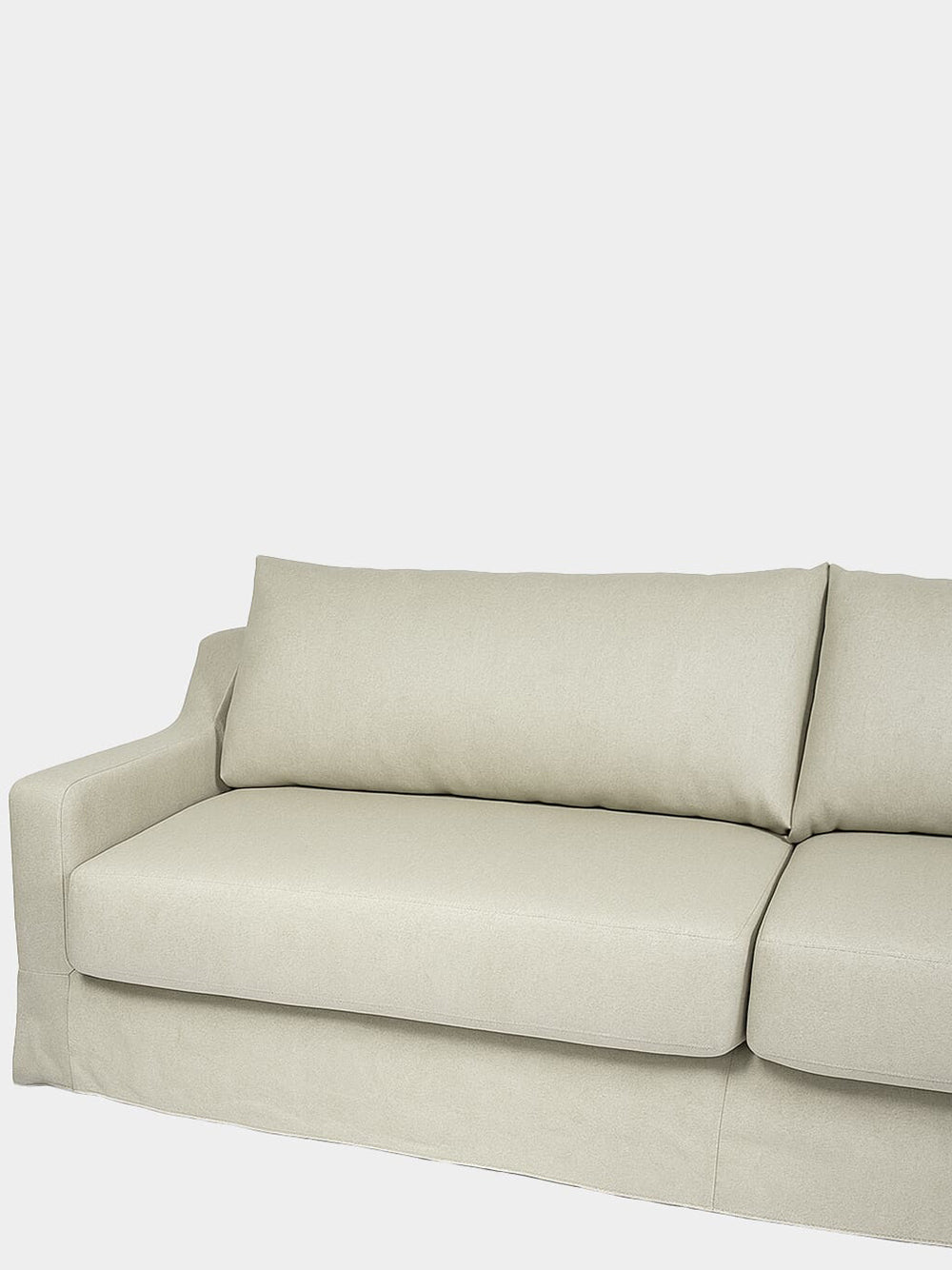 Manuel Natural Linen Three-Seater Sofa