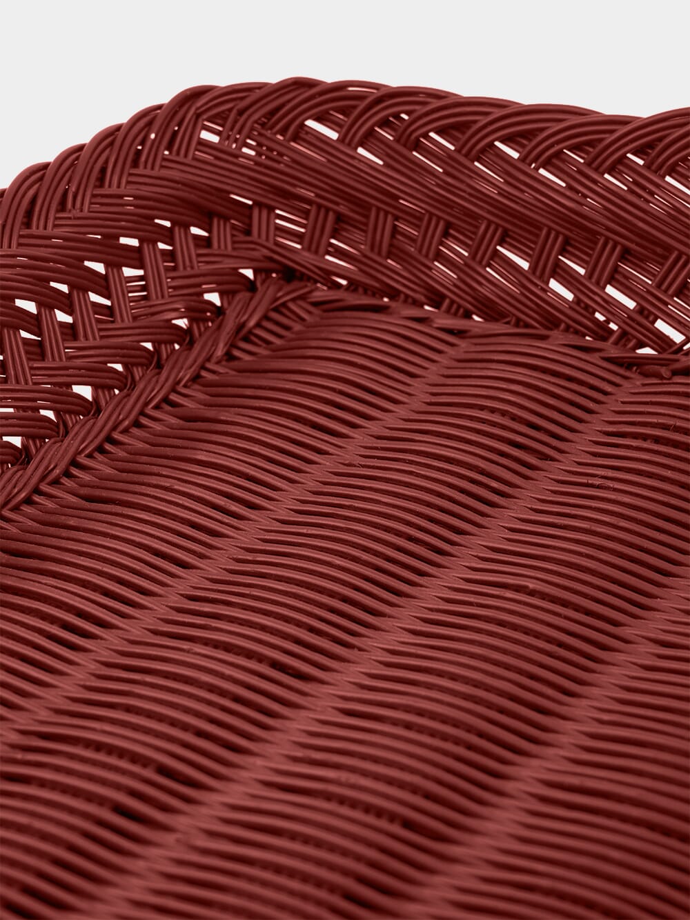 Handmade Vitória Bordeaux Wicker Large Tray