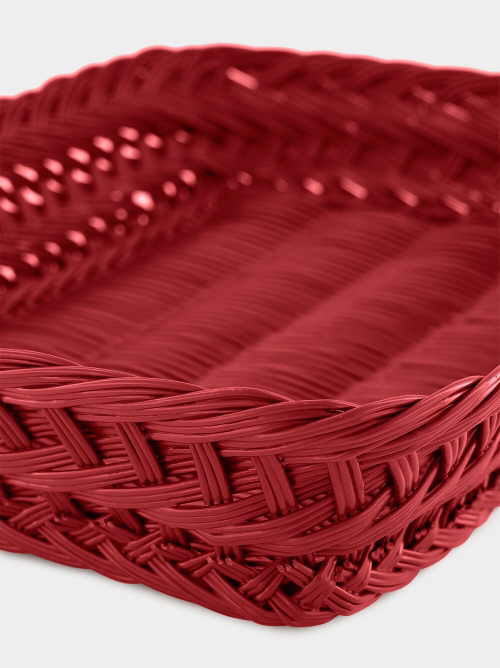 Handmade Vitória Red Wicker Medium Tray