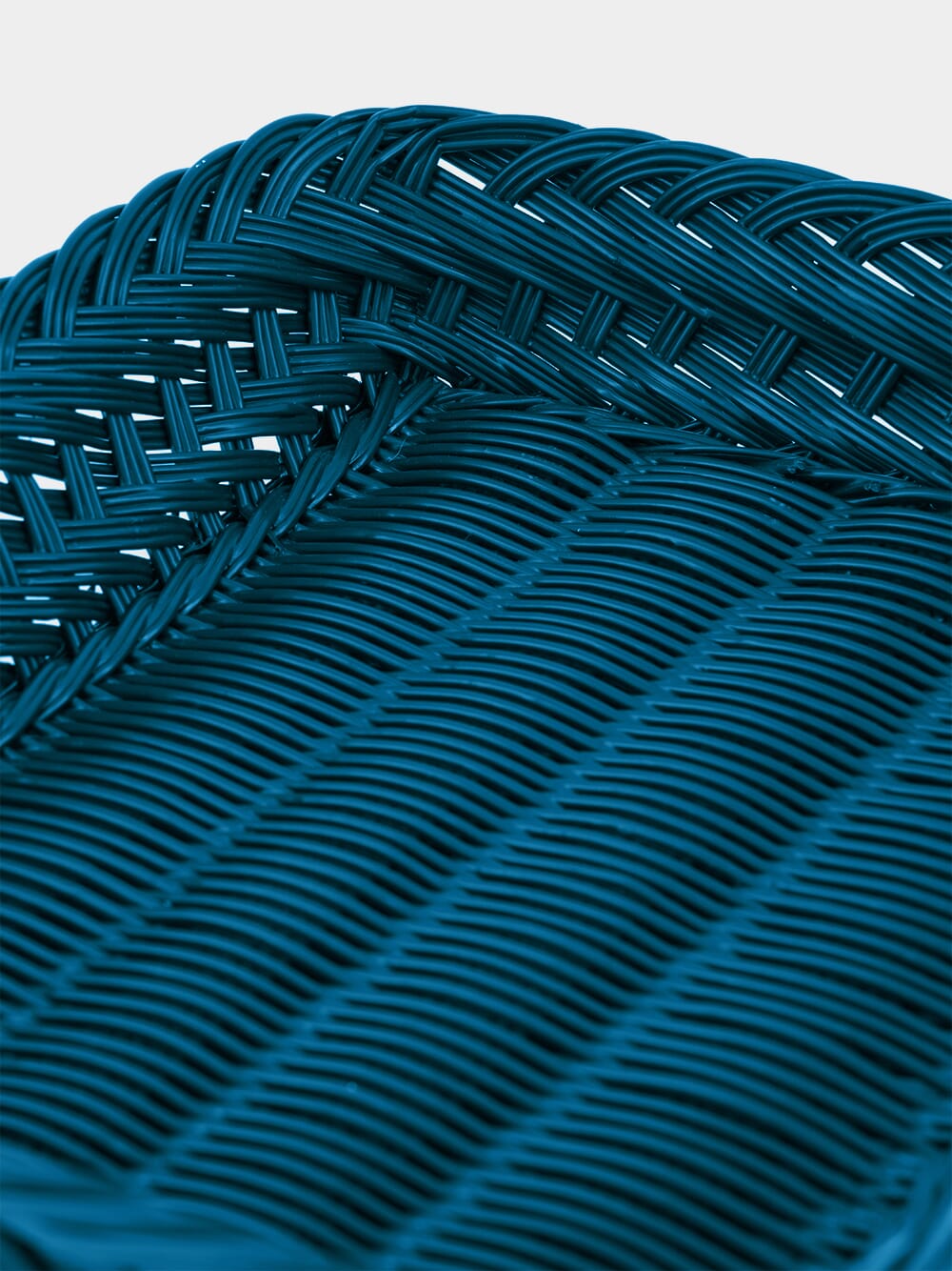 Handmade Vitória Blue Wicker Medium Tray