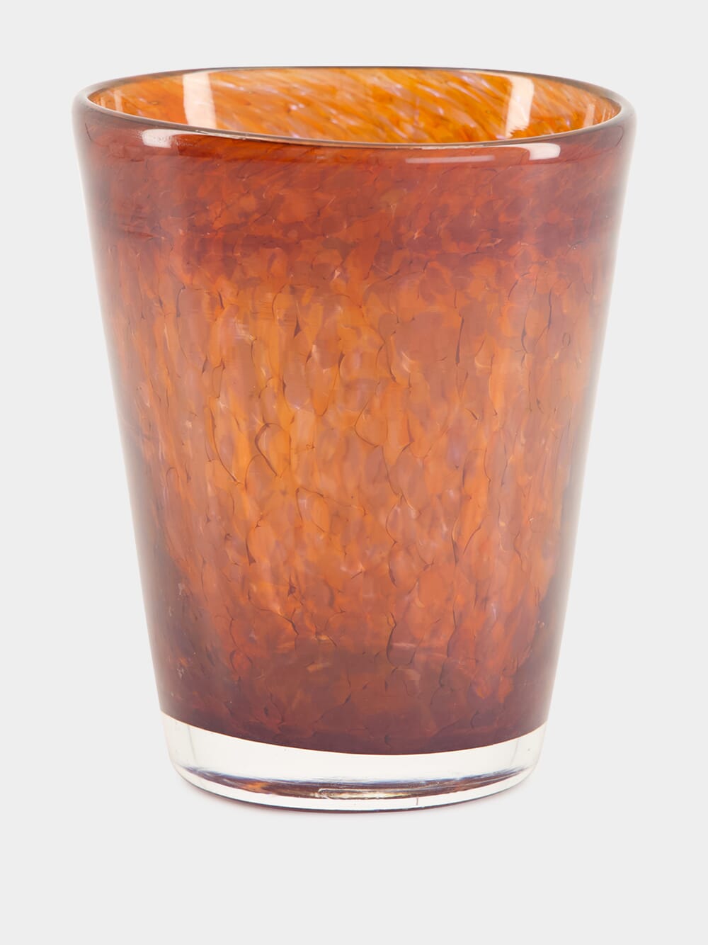 Handblown Avis Amber Glass Tumbler