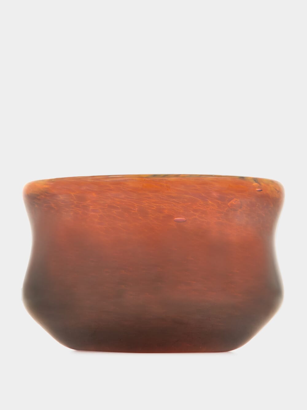Handblown Avis Amber Glass Bowl