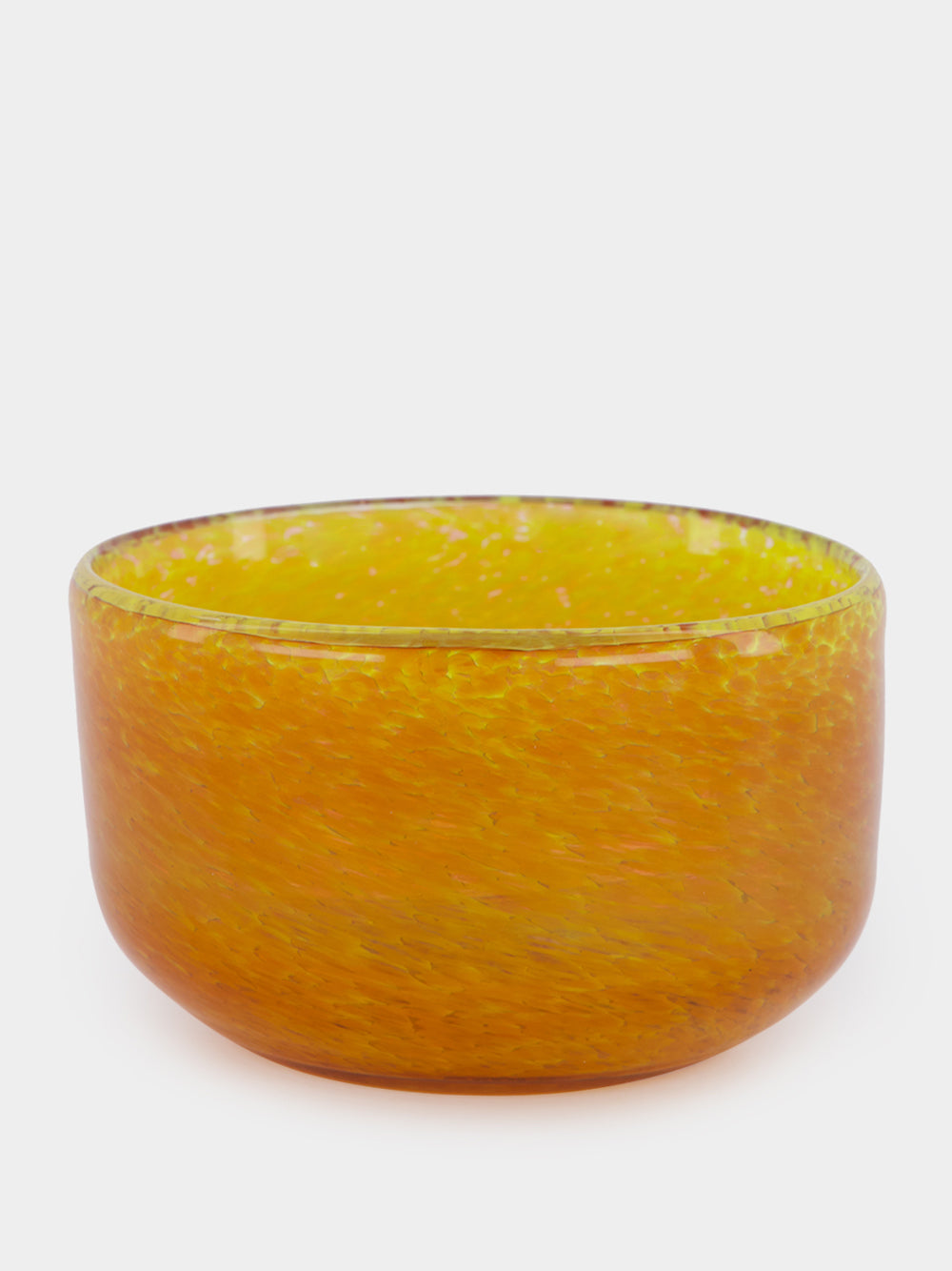 Handblown Avis Yellow Glass Bowl