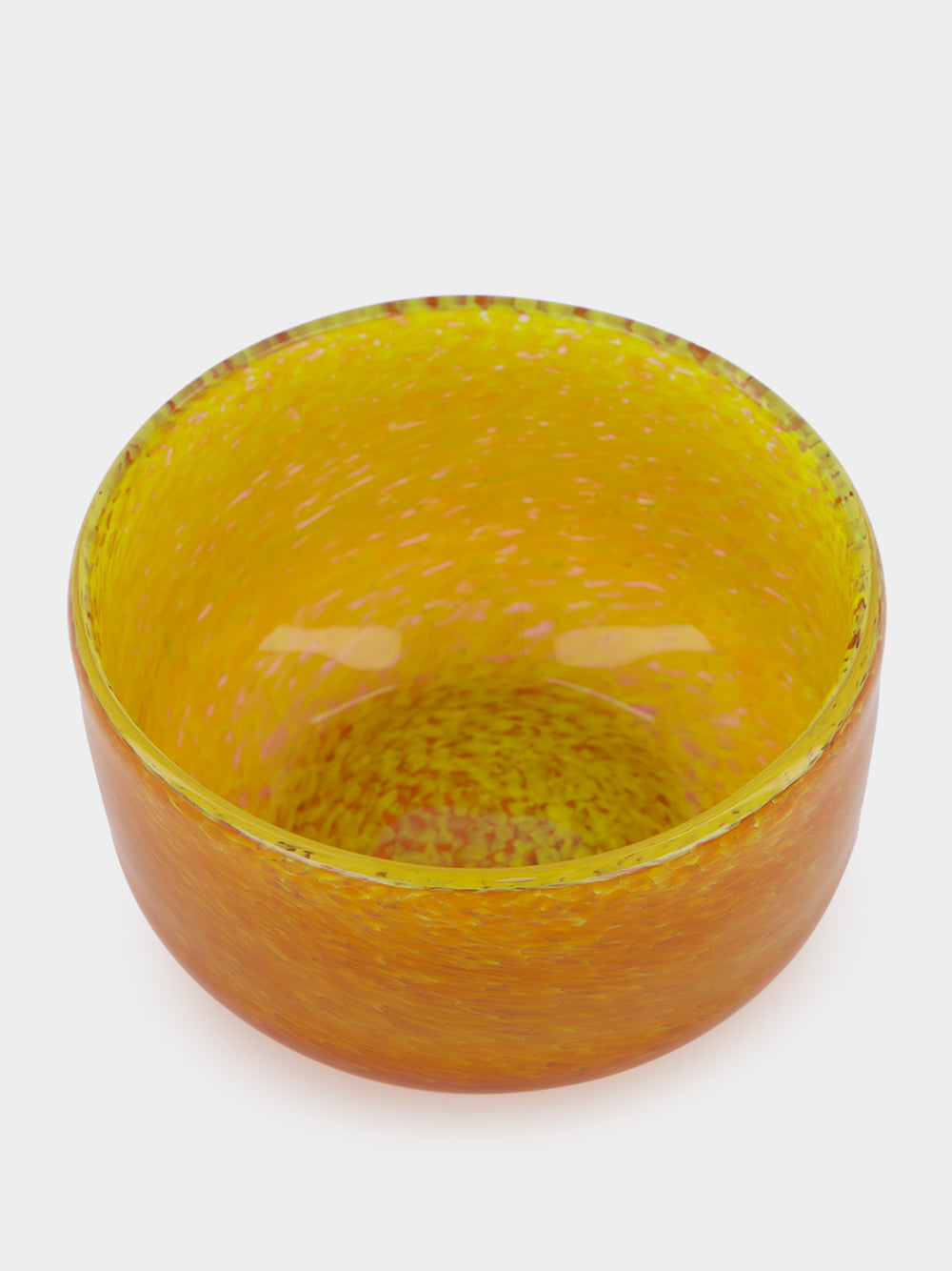 Handblown Avis Yellow Glass Bowl