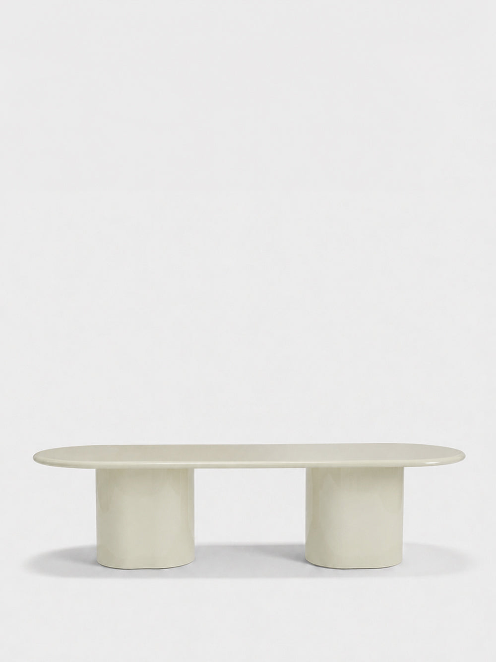 Amendoeira Ivory Lacquered Wood Large Dining Table